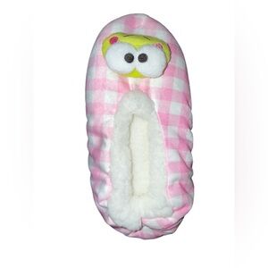 Sanrio Keroppi Slipper Socks Size S/M 5.5 to 7.5 Pink White NWT